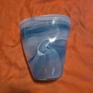 Vintage Blue Swirl Vase